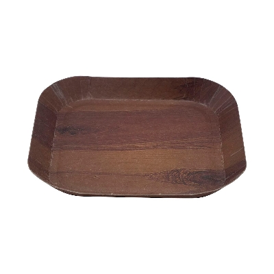 Barquettes imitation bois foncé