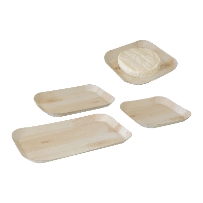 Barquettes imitation bois clair
