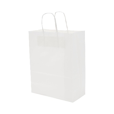 Sacs cabas avec poignées torsadées - kraft blanc